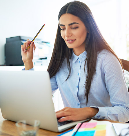 Woman Using a Laptop